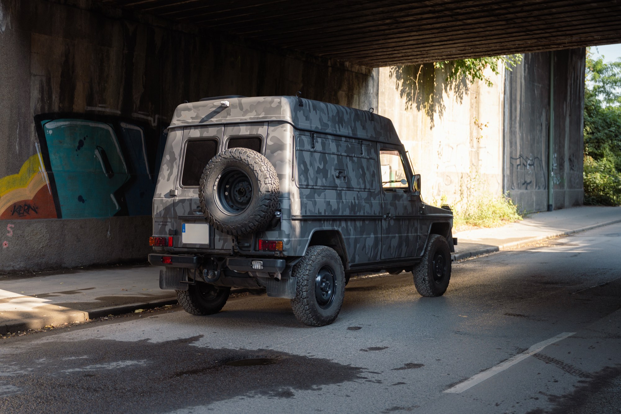 230 GE Camouflage – Heckansicht